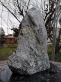 Speckstein; Einzelstck; aus Indien; schwarz-trkis; dunkel; 6.890 kg