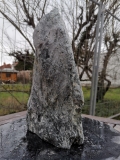 Speckstein; Einzelstck; aus Indien; schwarz-trkis; dunkel; 6.890 kg