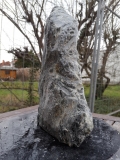 Speckstein; Einzelstck; aus Indien; schwarz-trkis; dunkel; 6.890 kg