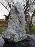 Speckstein; Einzelstck; aus Indien; schwarz-trkis; dunkel; 6.890 kg