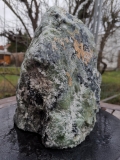 Speckstein; Einzelstck; aus Indien; schwarz-trkis; 8.550 kg