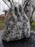 Speckstein; Einzelstck; aus Indien; schwarz-trkis; 8.550 kg