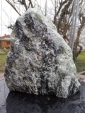 Speckstein; Einzelstck; aus Indien; schwarz-trkis; 8.550 kg