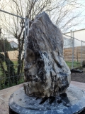 Speckstein; aus Brasilien; Einzelstck; grn mit Streifen; 15.710 kg