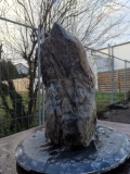 Speckstein; aus Brasilien; Einzelstck; grn mit Streifen; 15.710 kg