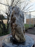 Speckstein; aus Brasilien; Einzelstck; grn mit Streifen; 15.710 kg