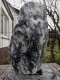 Speckstein; Einzelstck; aus China; schwarz; wei; marmoriert; 21.150 kg; mit Loch
