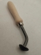 gebogene Raspel; mit rundem Kopf; 20 cm; mit Holzgriff