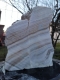 Alabaster Scheibe, gestreift, 14.020 kg