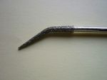 Diamant-Riffelfeile, rundspitz, gebogen 18 cm